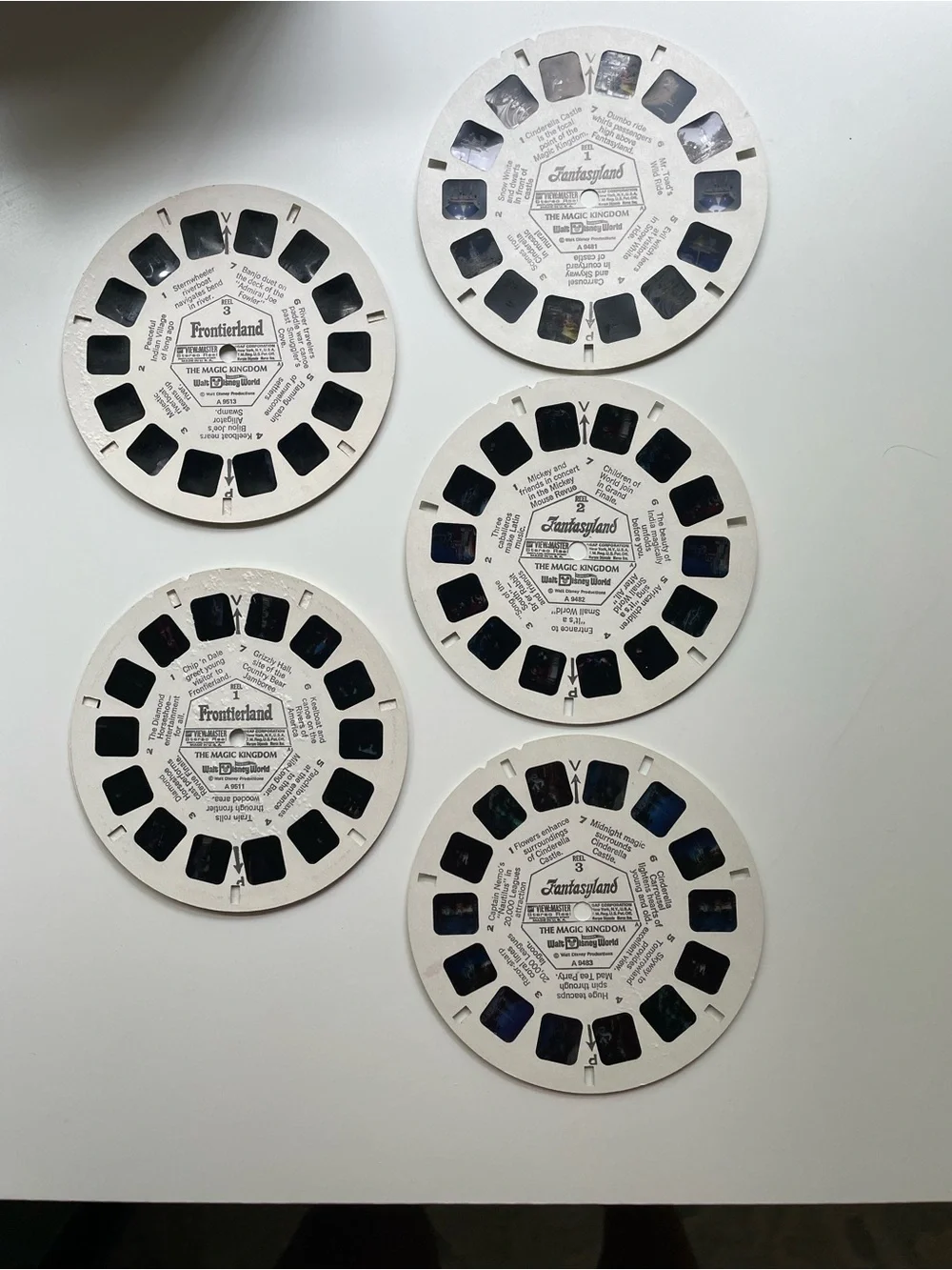 Vintage View-Master Reels - Frontierland / Fantasyland